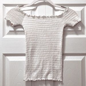 Ribbed Off-the-Shoulder Top